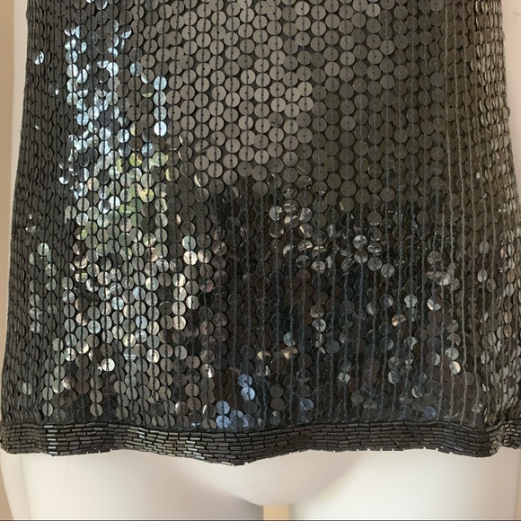 Vintage 100% Silk Sequins Beaded Sleeveless Top by Judith Ann Creations Formal - Picture 6 of 11